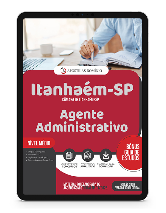 Apostila Câmara de Itanhaém SP 2026 - Agente Administrativo