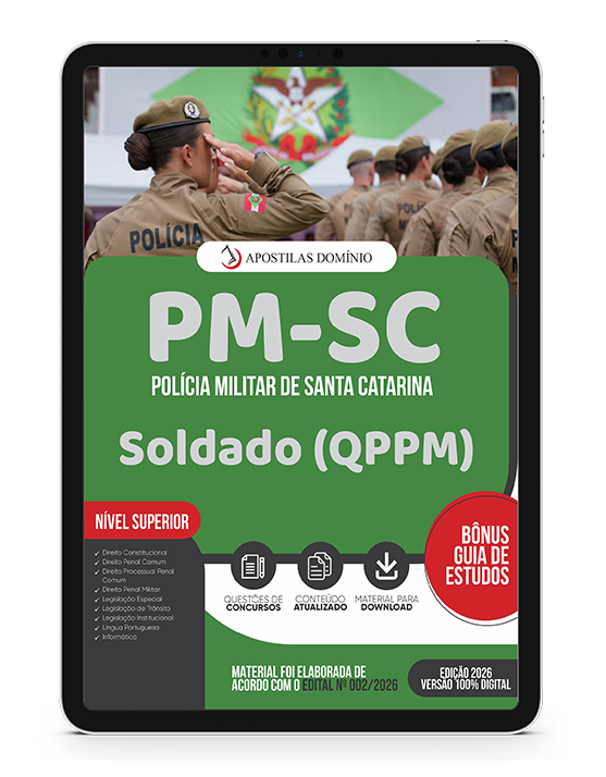 Apostila PM/SC 2026 - Soldado