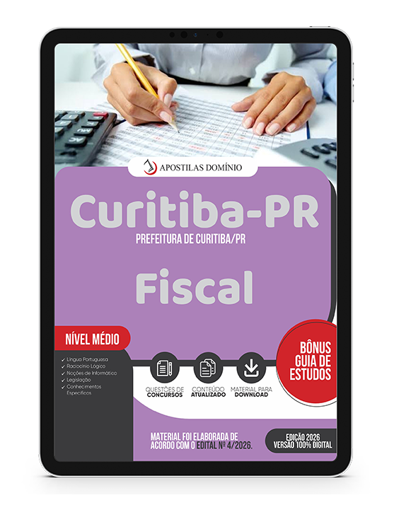 Apostila Prefeitura de Curitiba/PR 2026 - Fiscal