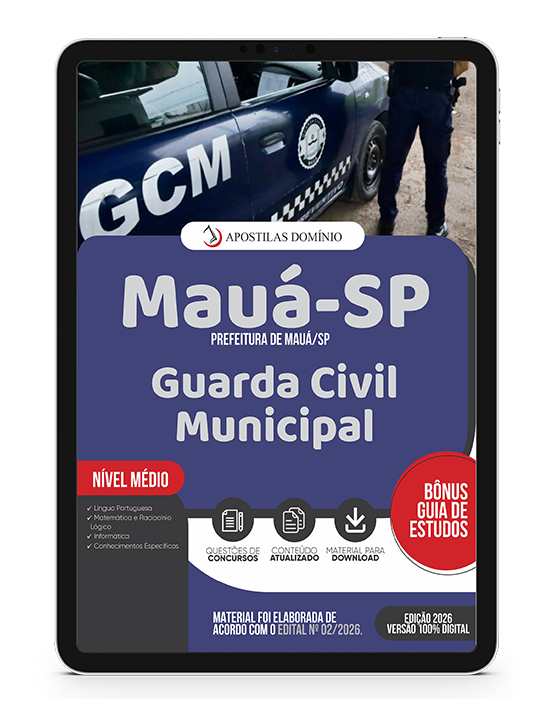 Apostila Prefeitura de Mauá/SP 2026 - Guarda Civil Municipal