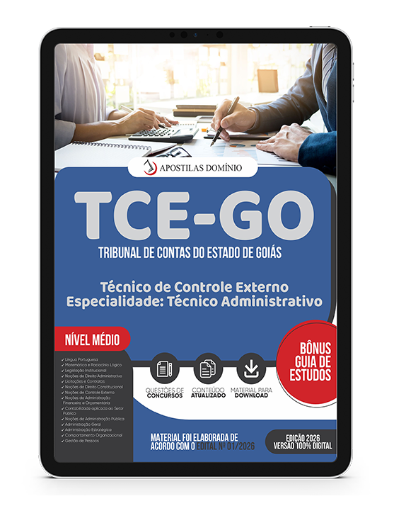 Apostila TCE GO 2026 - Técnico de Controle Externo - Especialidade: Técnico Administrativo