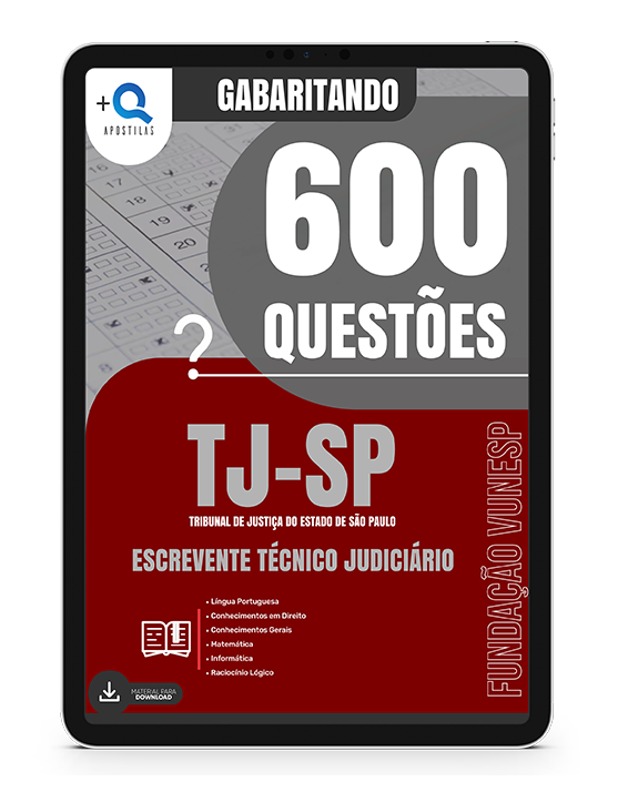 Gabaritando 600 Questões - TJ/SP - Escrevente Técnico Judiciário
